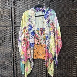 Vintage patchwork shrug style top by All That Glitters rayon XL 1X 2X